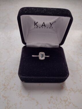 Lovely Emerald Cut Aquamarine Ring